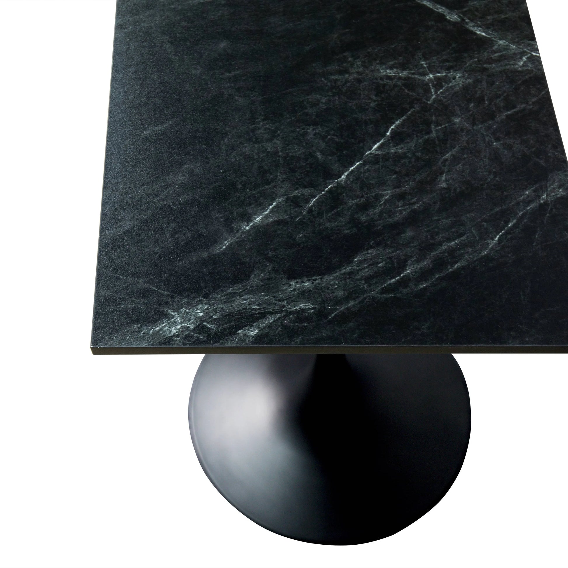 LeisureMod Verve 24" Square Top Bar Height Table, Brushed Gold/Black/White Stainless Steel Base with MDF Table Top - Elax Furniture