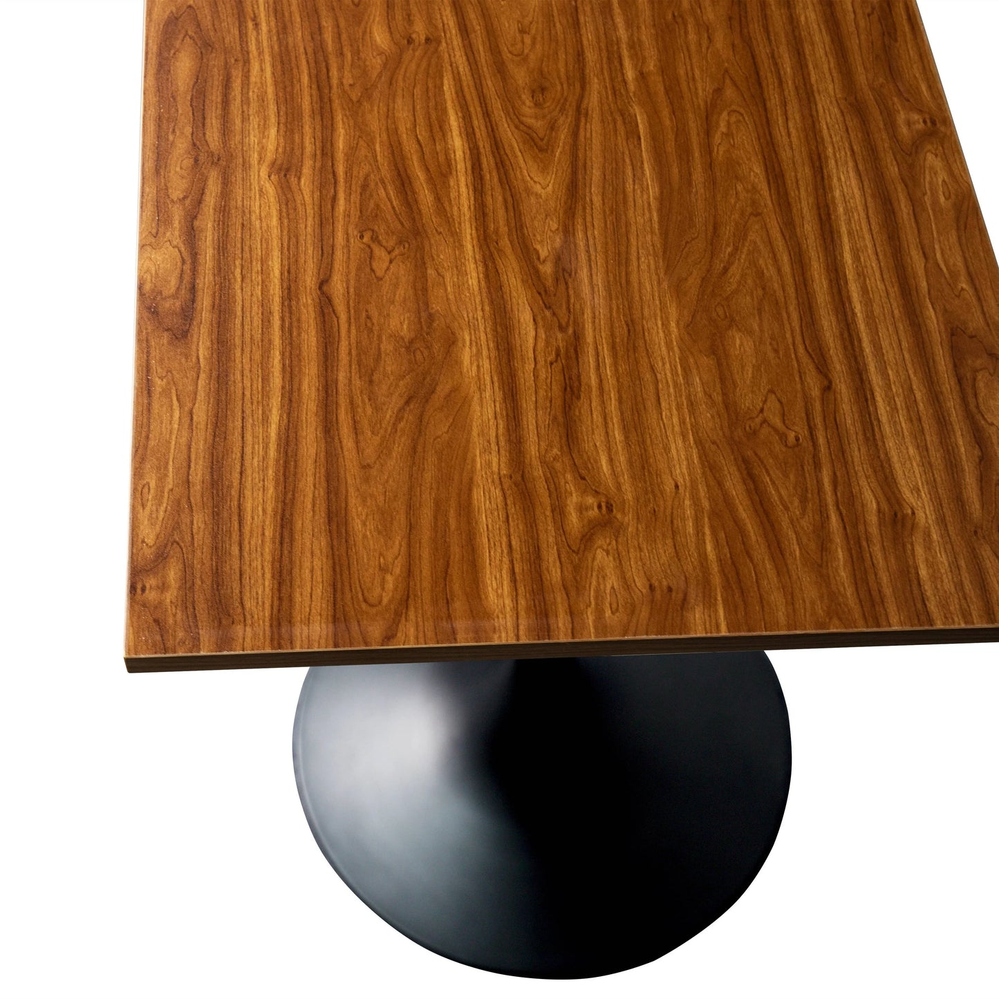 LeisureMod Verve 24" Square Top Bar Height Table, Brushed Gold/Black/White Stainless Steel Base with MDF Table Top - Elax Furniture