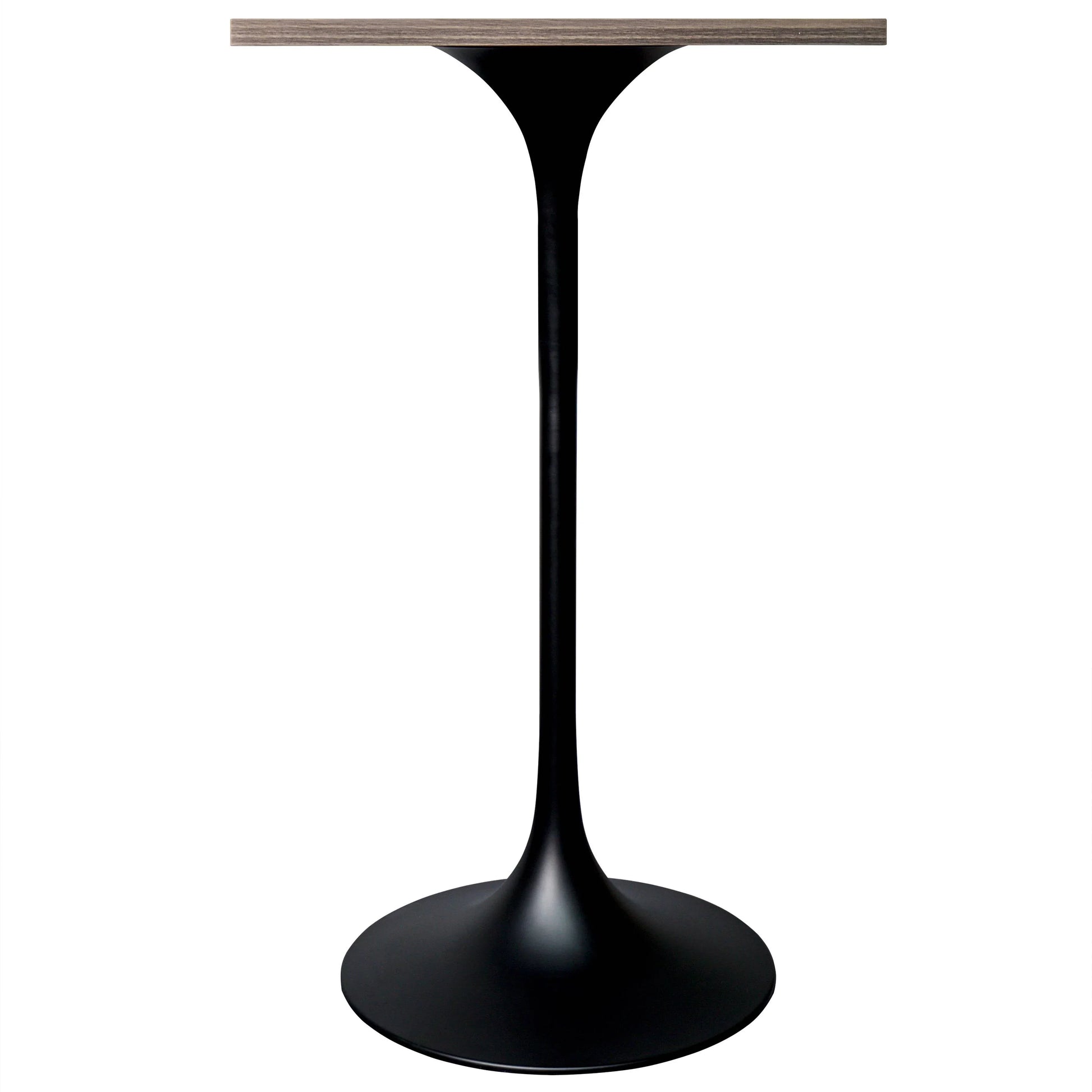 LeisureMod Verve 24" Square Top Bar Height Table, Brushed Gold/Black/White Stainless Steel Base with MDF Table Top - Elax Furniture