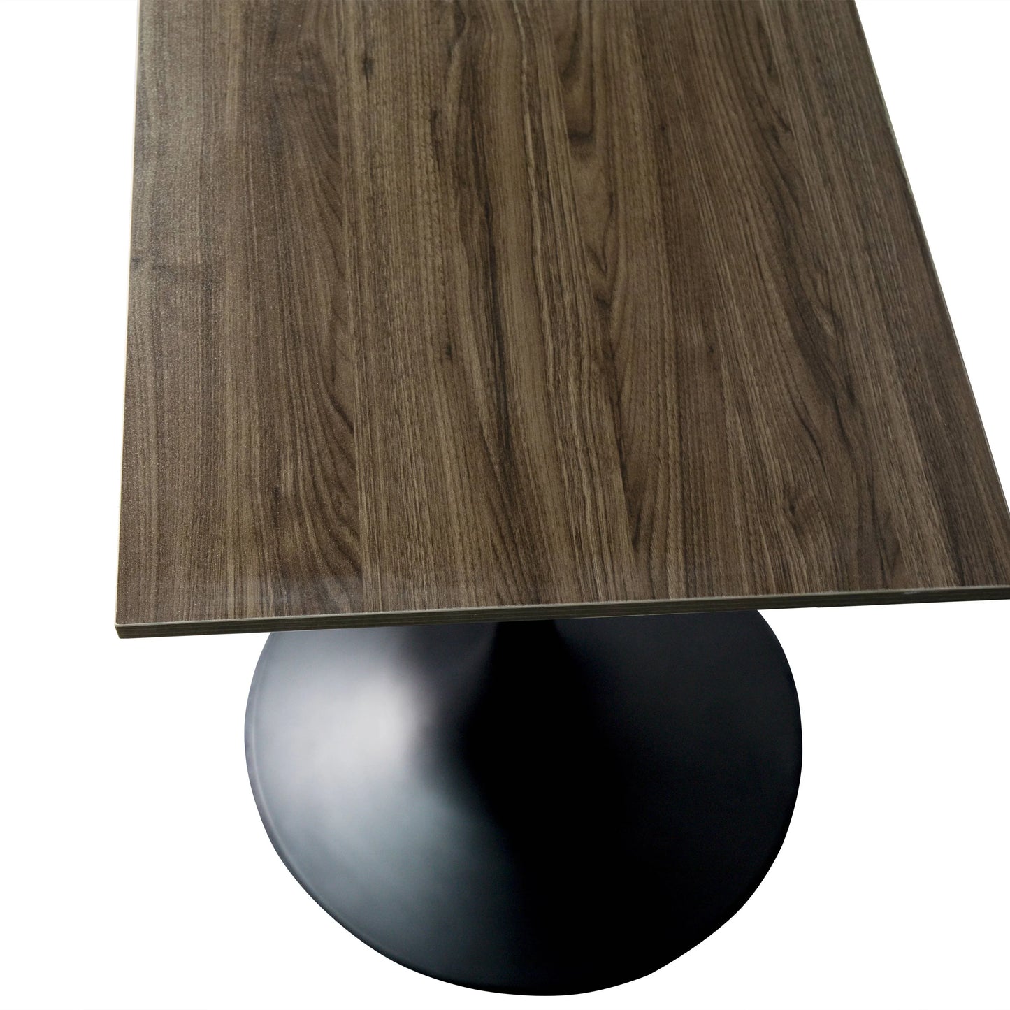 LeisureMod Verve 24" Square Top Bar Height Table, Brushed Gold/Black/White Stainless Steel Base with MDF Table Top - Elax Furniture