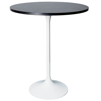 Verve Bar Height Dining Table with 27" Round Sintered Stone Top and White Stainless Steel Base - Elax Furniture