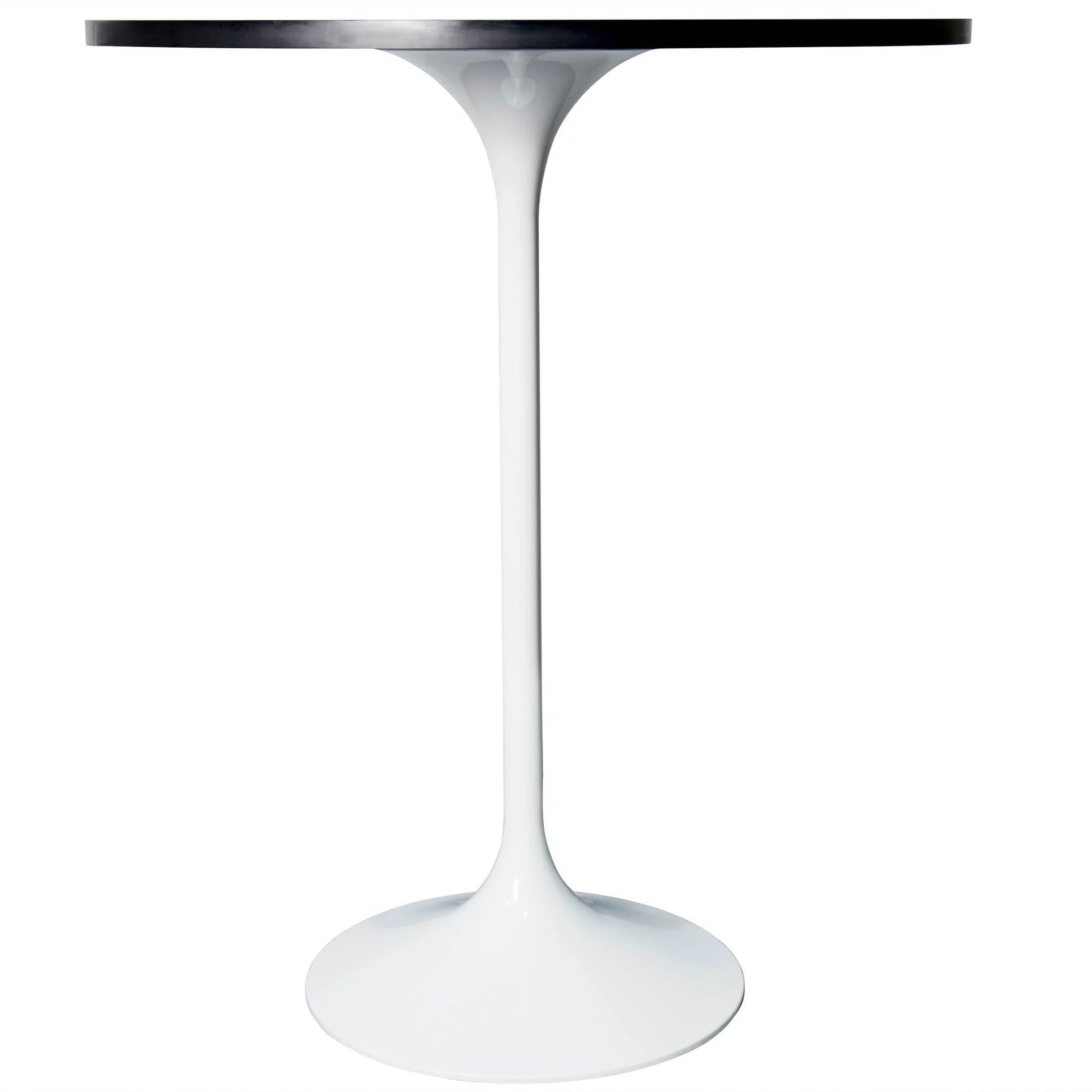 Verve Bar Height Dining Table with 27" Round Sintered Stone Top and White Stainless Steel Base - Elax Furniture