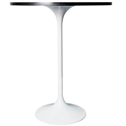 Verve Bar Height Dining Table with 27" Round Sintered Stone Top and White Stainless Steel Base - Elax Furniture