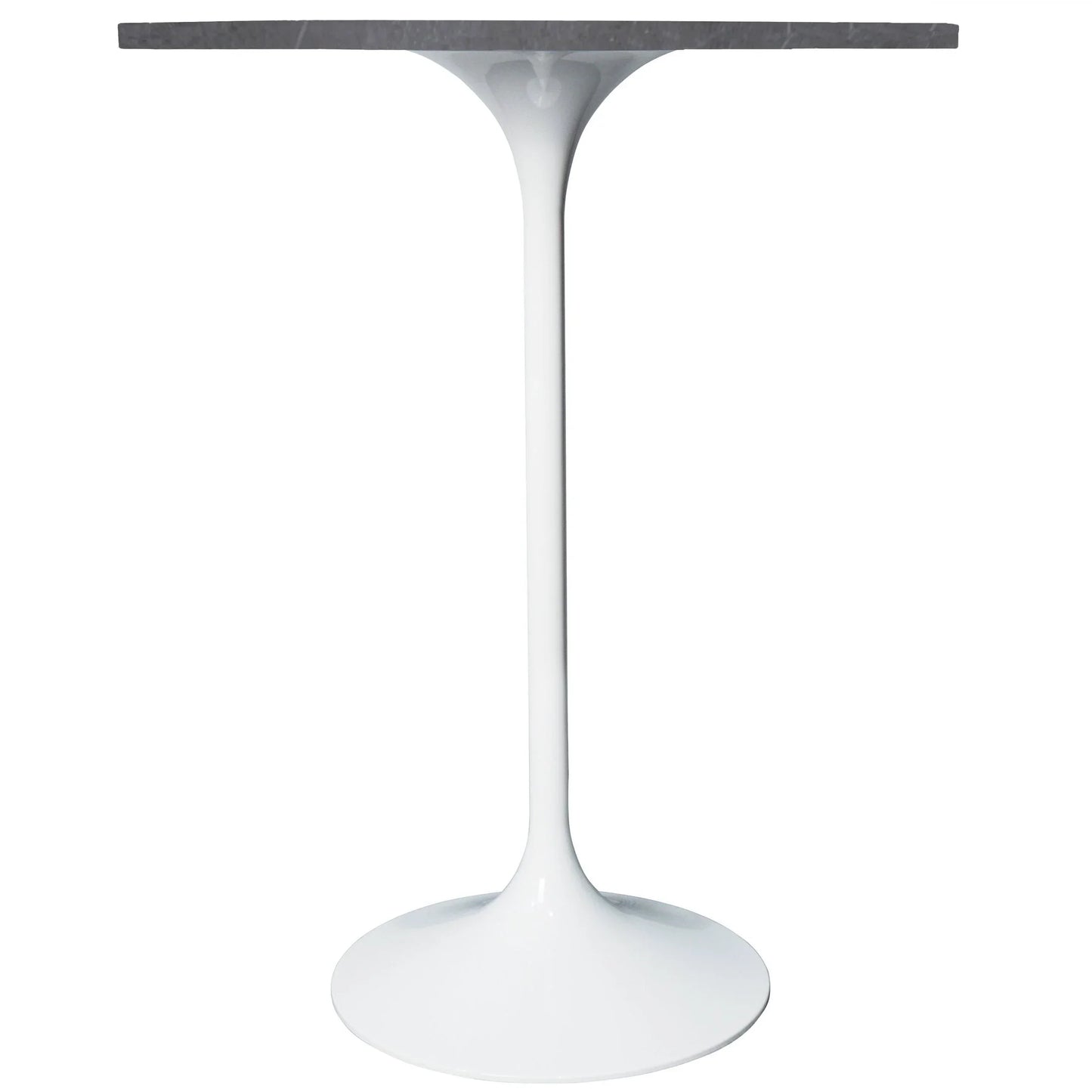 Verve Bar Height Dining Table with 27" Round Sintered Stone Top and White Stainless Steel Base - Elax Furniture