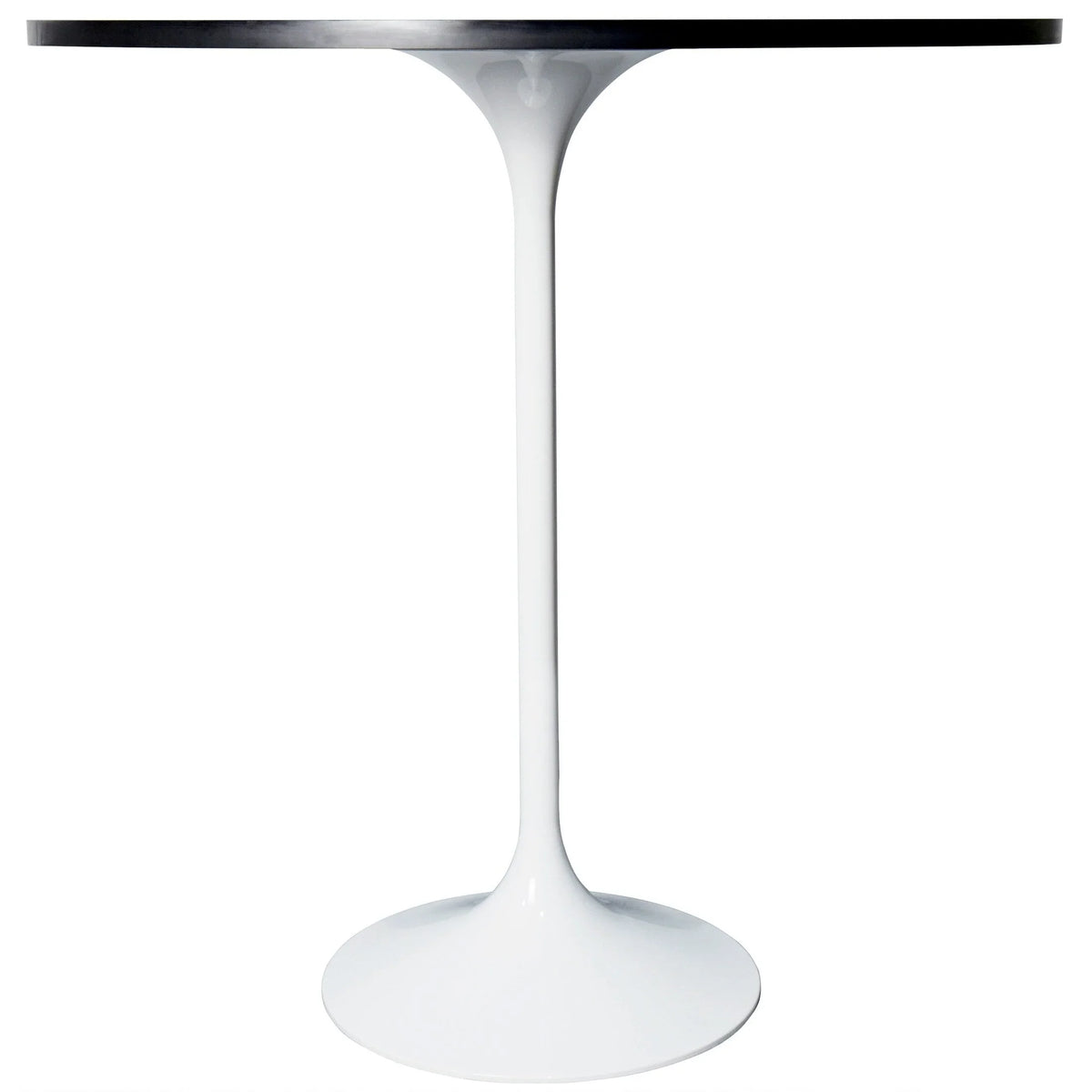 Verve Bar Height Dining Table with 36" Round MDF Top and White Stainless Steel Pedestal Base - Elax Furniture