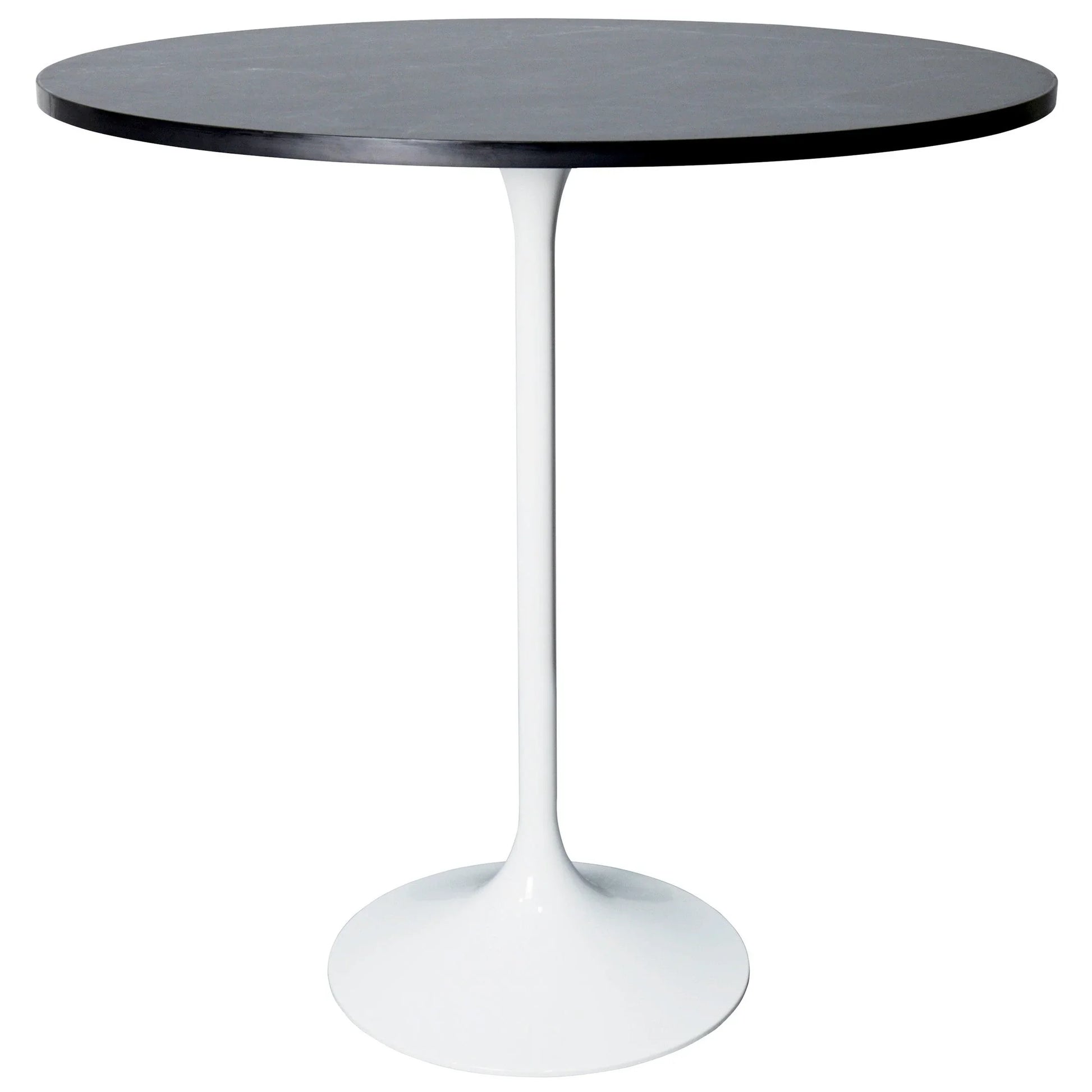 Verve Bar Height Dining Table with 36" Round Sintered Stone Top and White Stainless Steel Base - Elax Furniture
