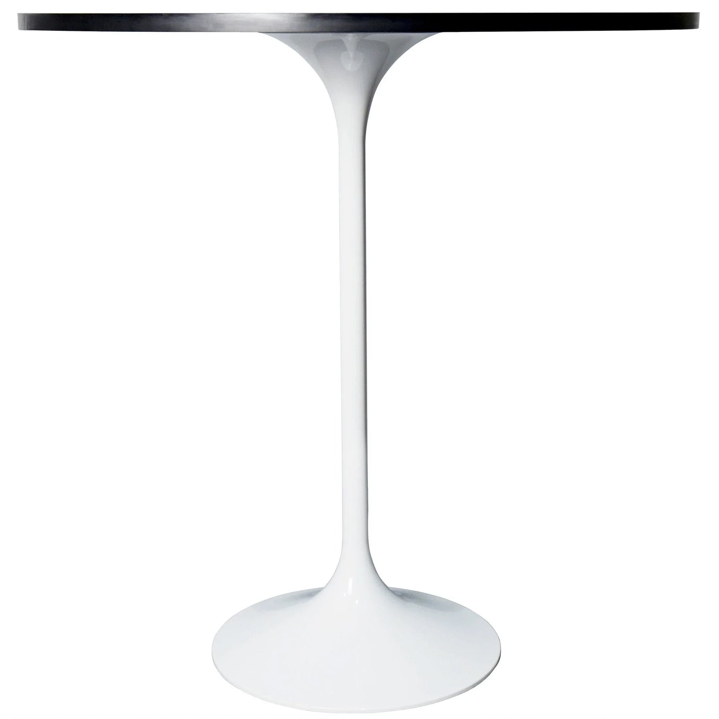 Verve Bar Height Dining Table with 36" Round Sintered Stone Top and White Stainless Steel Base - Elax Furniture