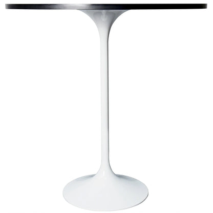 Verve Bar Height Dining Table with 36" Round Sintered Stone Top and White Stainless Steel Base - Elax Furniture
