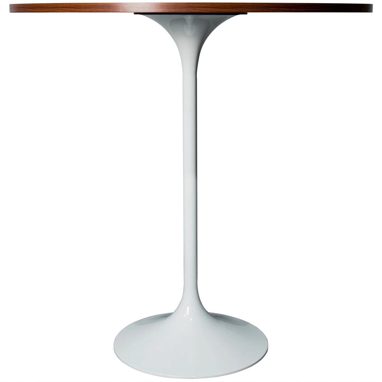 Verve Bar Height Dining Table with 36" Round MDF Top and White Stainless Steel Pedestal Base - Elax Furniture