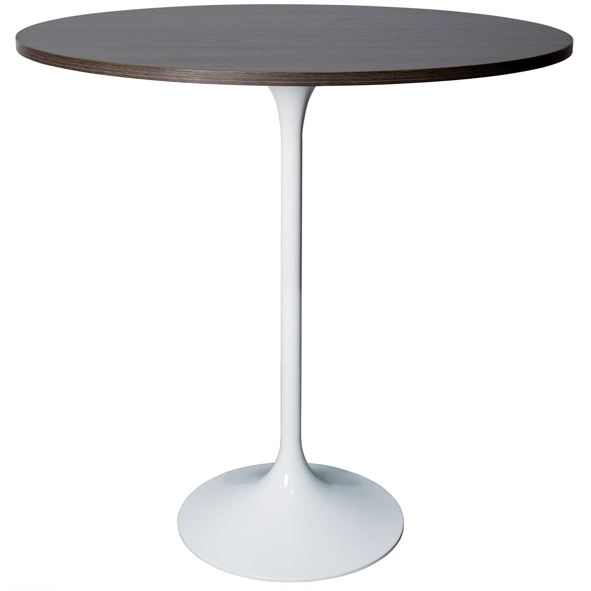Verve Bar Height Dining Table with 36" Round MDF Top and White Stainless Steel Pedestal Base - Elax Furniture