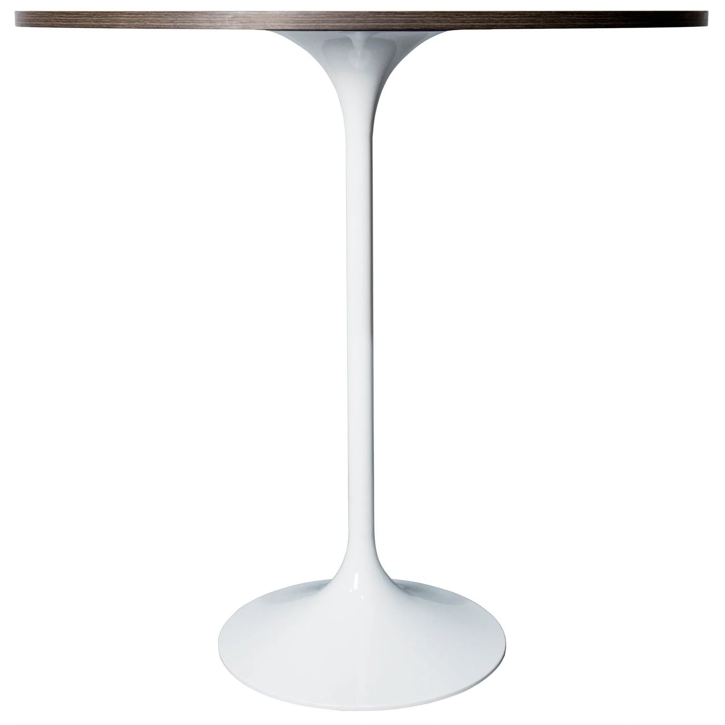 Verve Bar Height Dining Table with 36" Round MDF Top and White Stainless Steel Pedestal Base - Elax Furniture