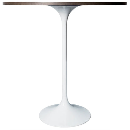 Verve Bar Height Dining Table with 36" Round MDF Top and White Stainless Steel Pedestal Base - Elax Furniture