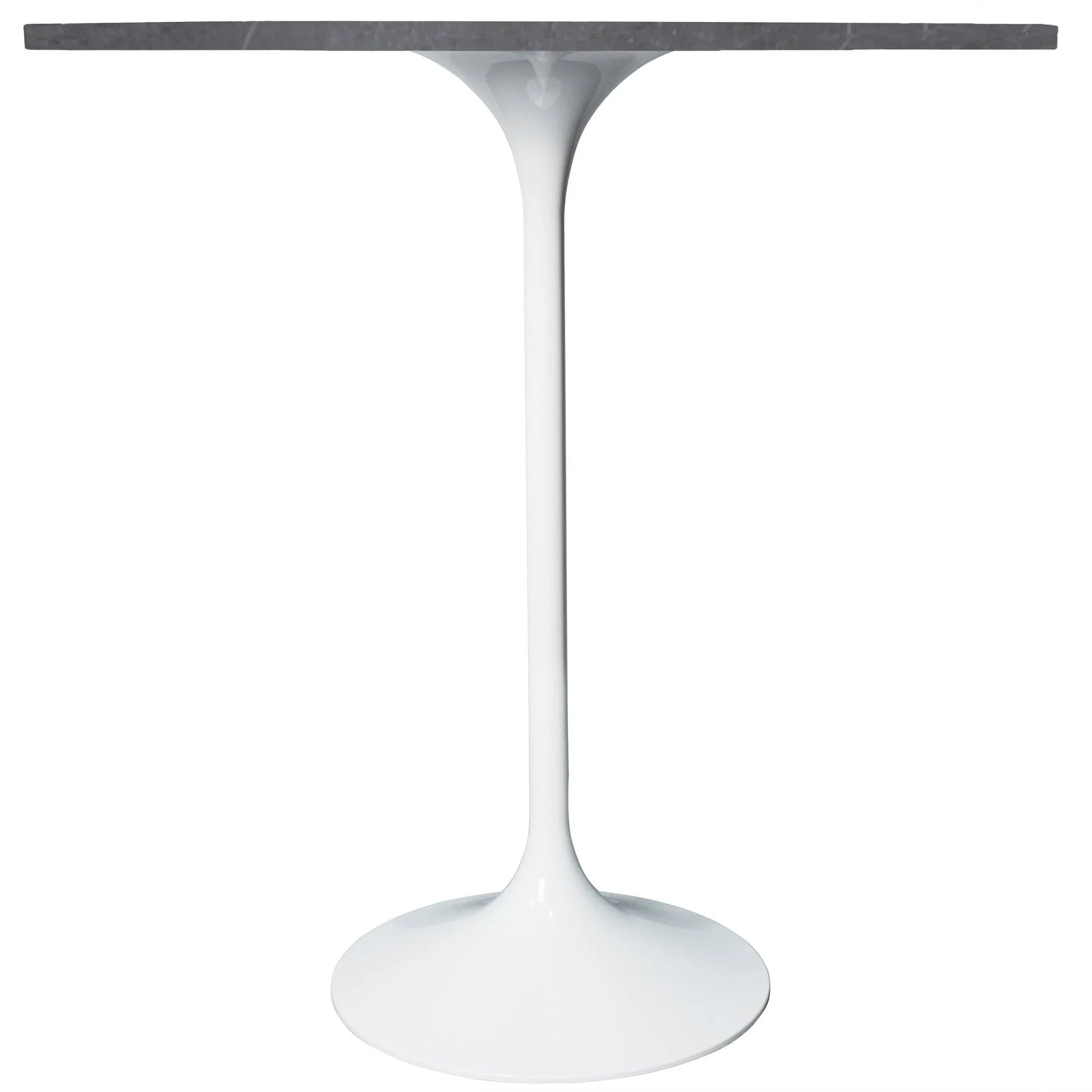 Verve Bar Height Dining Table with 36" Round Sintered Stone Top and White Stainless Steel Base - Elax Furniture