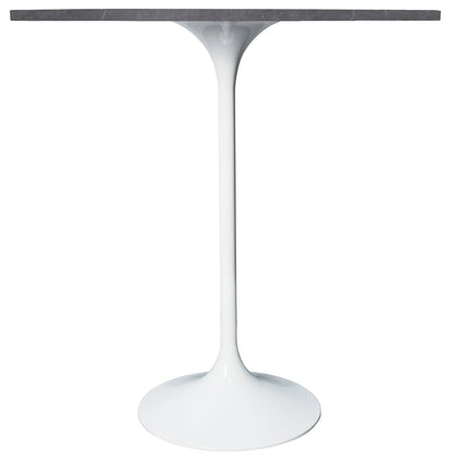 Verve Bar Height Dining Table with 36" Round Sintered Stone Top and White Stainless Steel Base - Elax Furniture