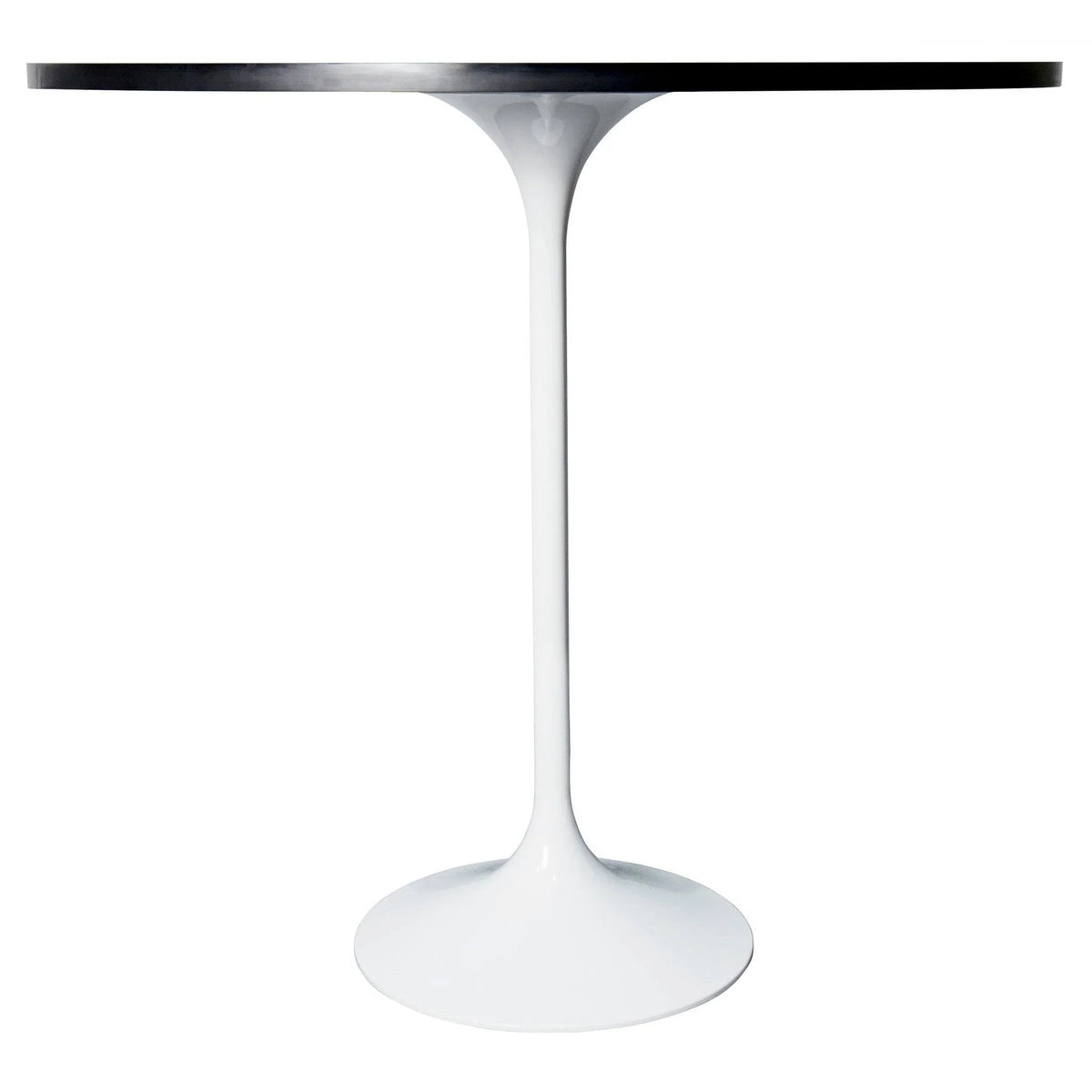 Verve Bar Height Dining Table with 48" Round MDF Top and White Stainless Steel Pedestal Base - Elax Furniture