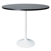Verve Bar Height Dining Table with 48" Round Sintered Stone Top and White Stainless Steel Base - Elax Furniture