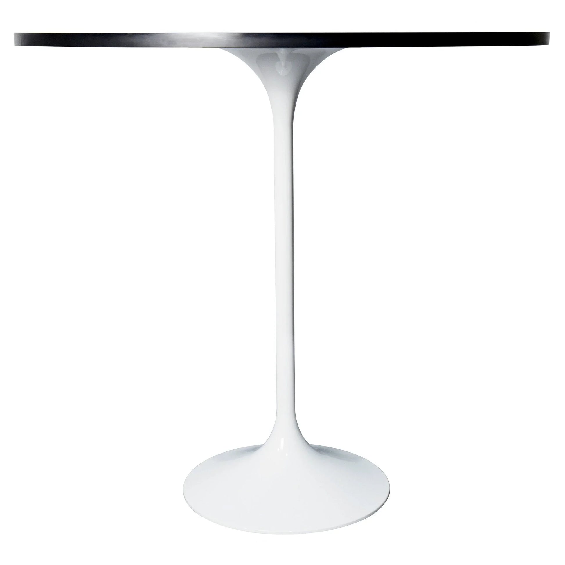 Verve Bar Height Dining Table with 48" Round Sintered Stone Top and White Stainless Steel Base - Elax Furniture