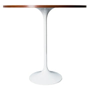 Verve Bar Height Dining Table with 48" Round MDF Top and White Stainless Steel Pedestal Base - Elax Furniture
