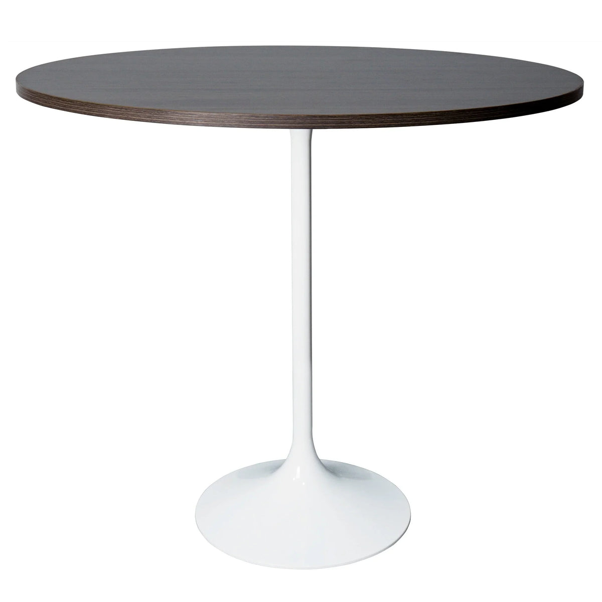 Verve Bar Height Dining Table with 48" Round MDF Top and White Stainless Steel Pedestal Base - Elax Furniture