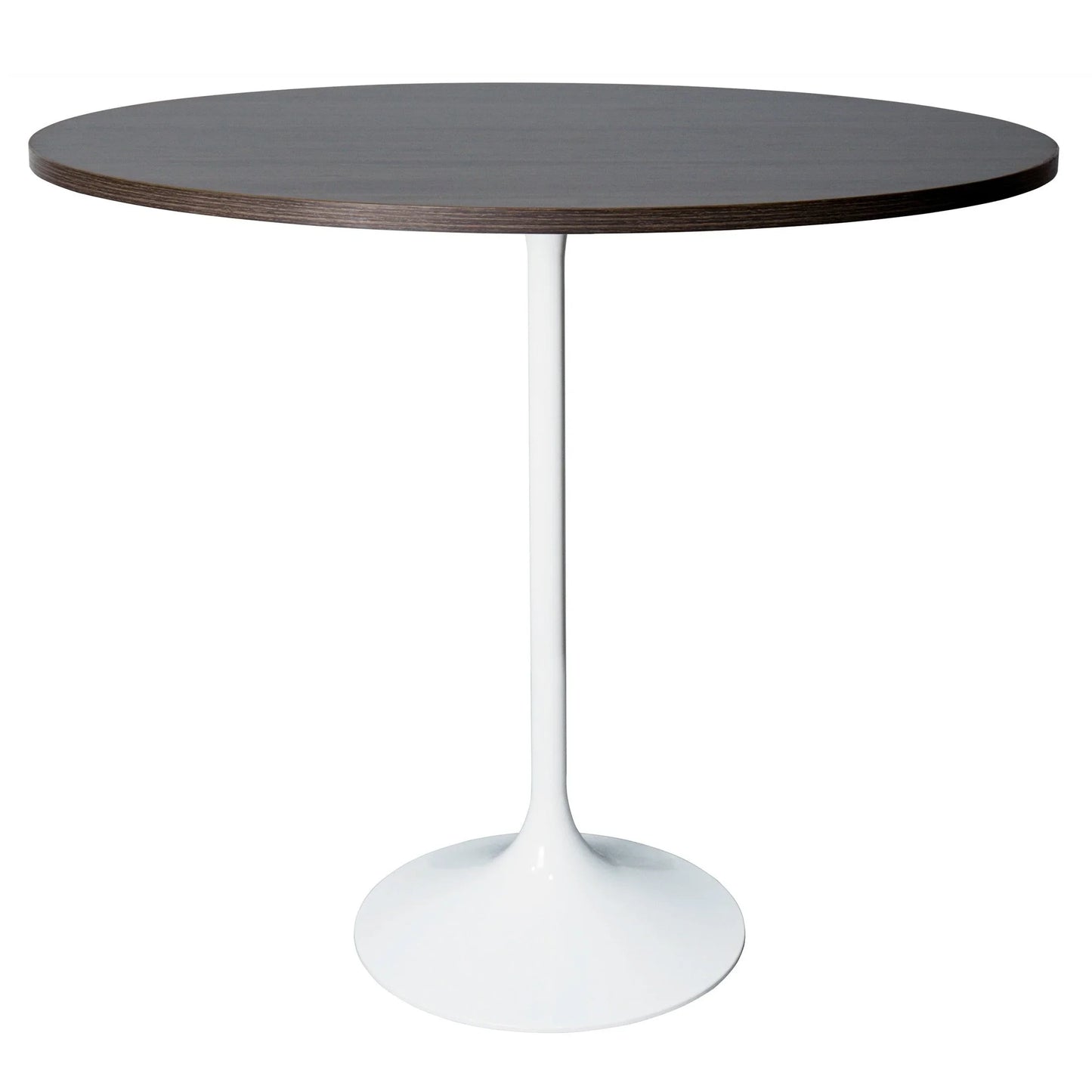 Verve Bar Height Dining Table with 48" Round MDF Top and White Stainless Steel Pedestal Base - Elax Furniture