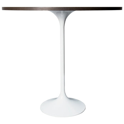 Verve Bar Height Dining Table with 48" Round MDF Top and White Stainless Steel Pedestal Base - Elax Furniture