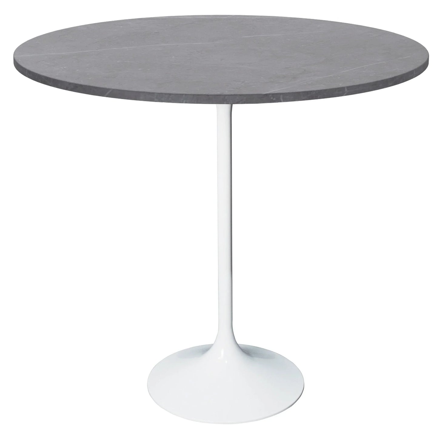 Verve Bar Height Dining Table with 48" Round Sintered Stone Top and White Stainless Steel Base - Elax Furniture