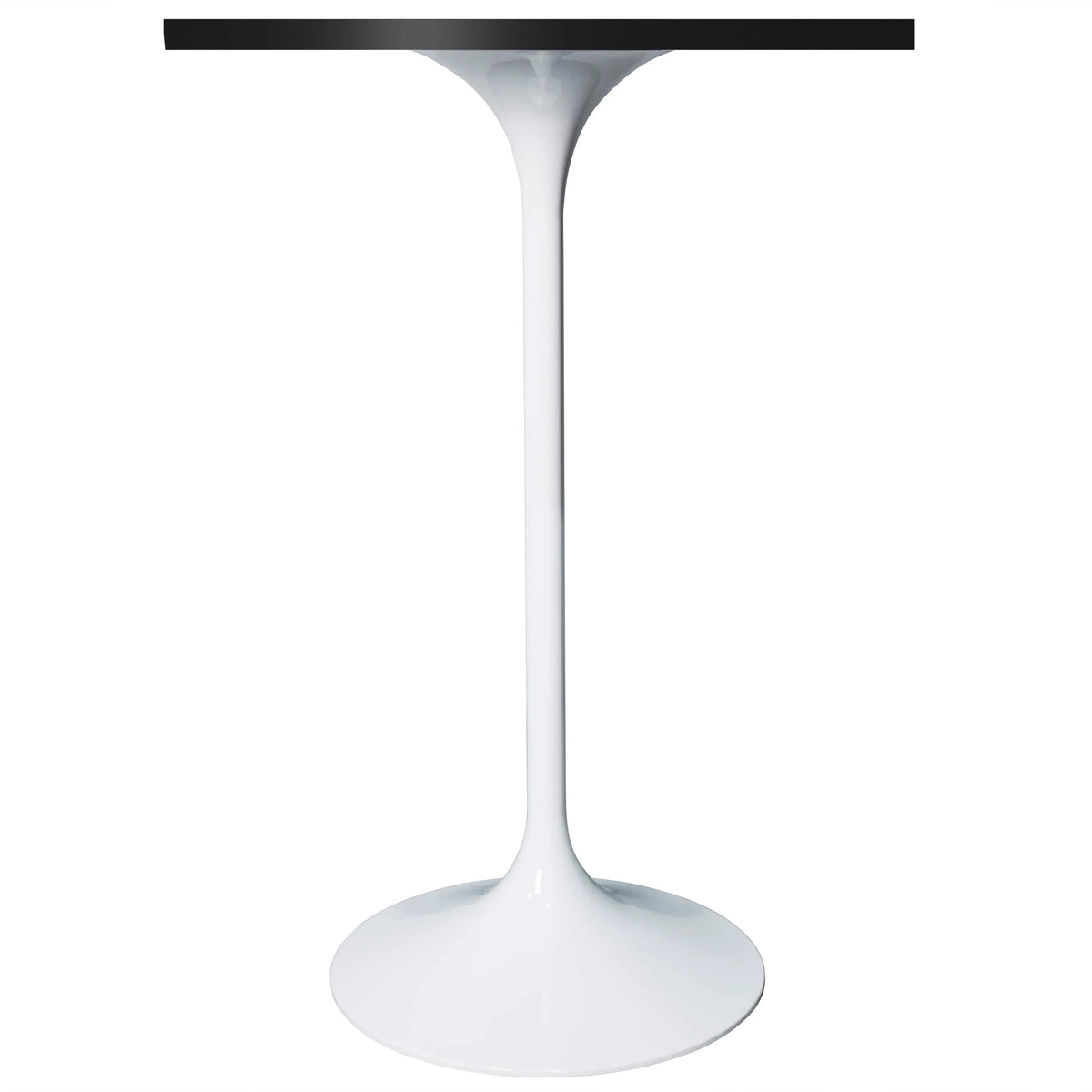 LeisureMod Verve 24" Square Top Bar Height Table, Brushed Gold/Black/White Stainless Steel Base with MDF Table Top - Elax Furniture