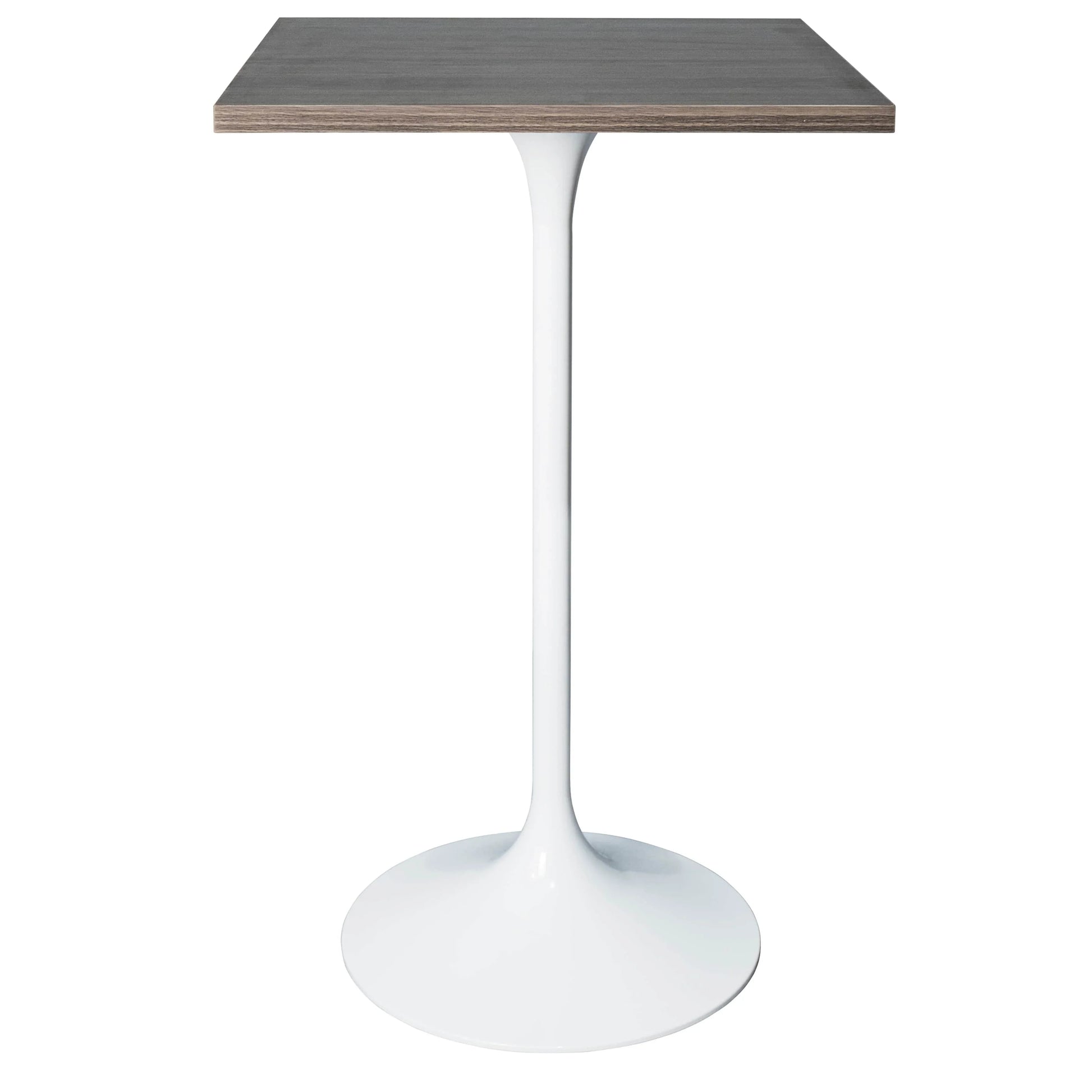 LeisureMod Verve 24" Square Top Bar Height Table, Brushed Gold/Black/White Stainless Steel Base with MDF Table Top - Elax Furniture