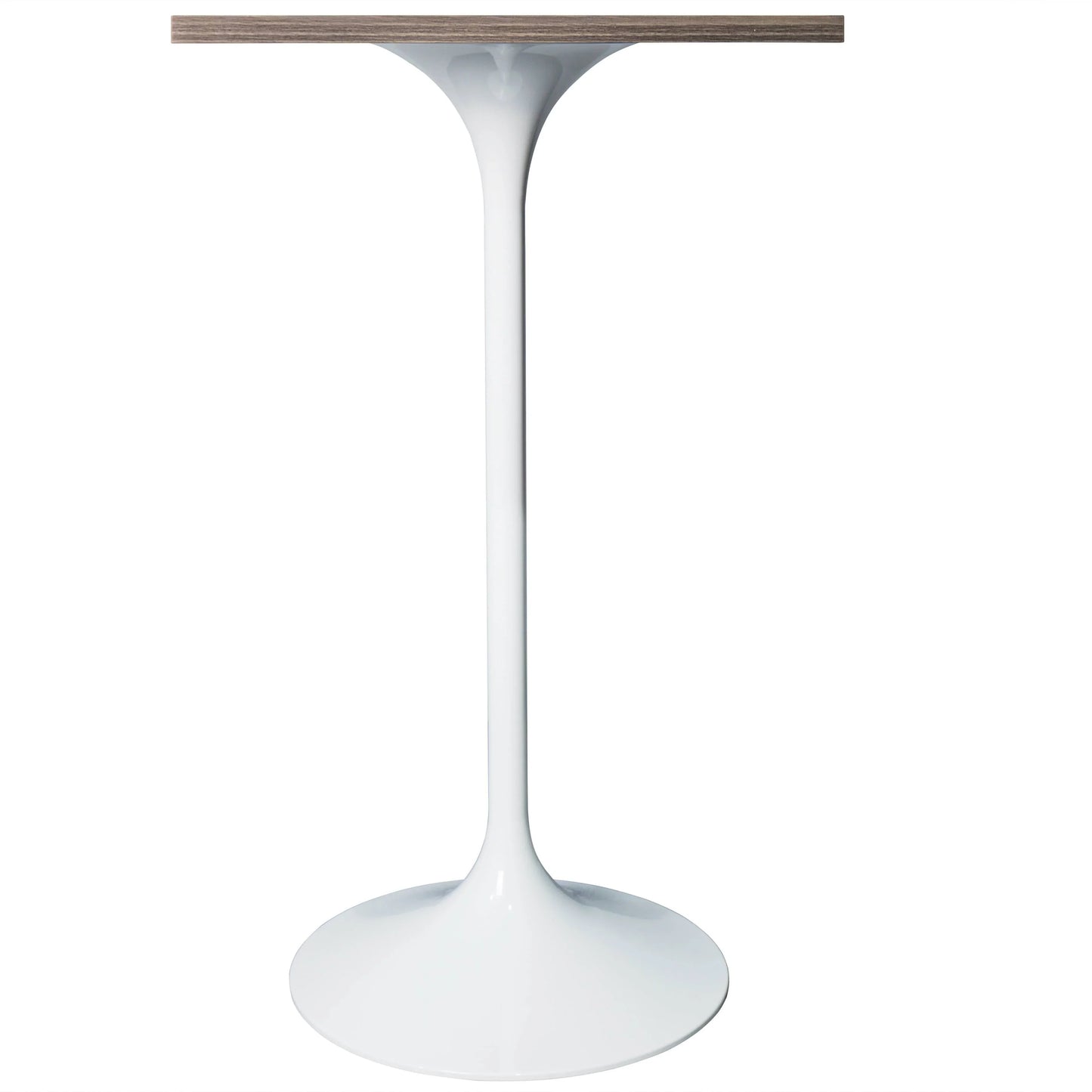 LeisureMod Verve 24" Square Top Bar Height Table, Brushed Gold/Black/White Stainless Steel Base with MDF Table Top - Elax Furniture