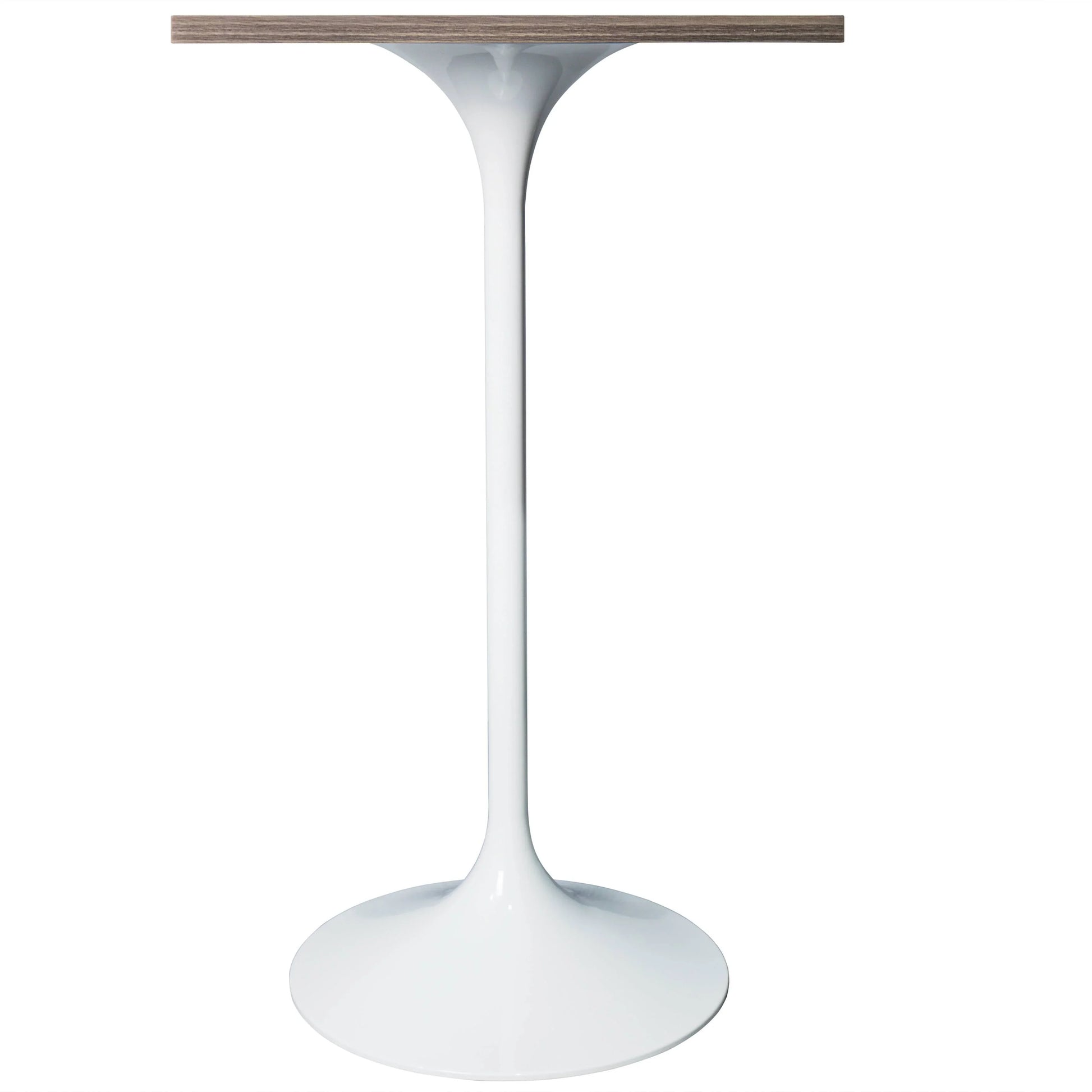 LeisureMod Verve 24" Square Top Bar Height Table, Brushed Gold/Black/White Stainless Steel Base with MDF Table Top - Elax Furniture