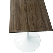 LeisureMod Verve 24" Square Top Bar Height Table, Brushed Gold/Black/White Stainless Steel Base with MDF Table Top - Elax Furniture