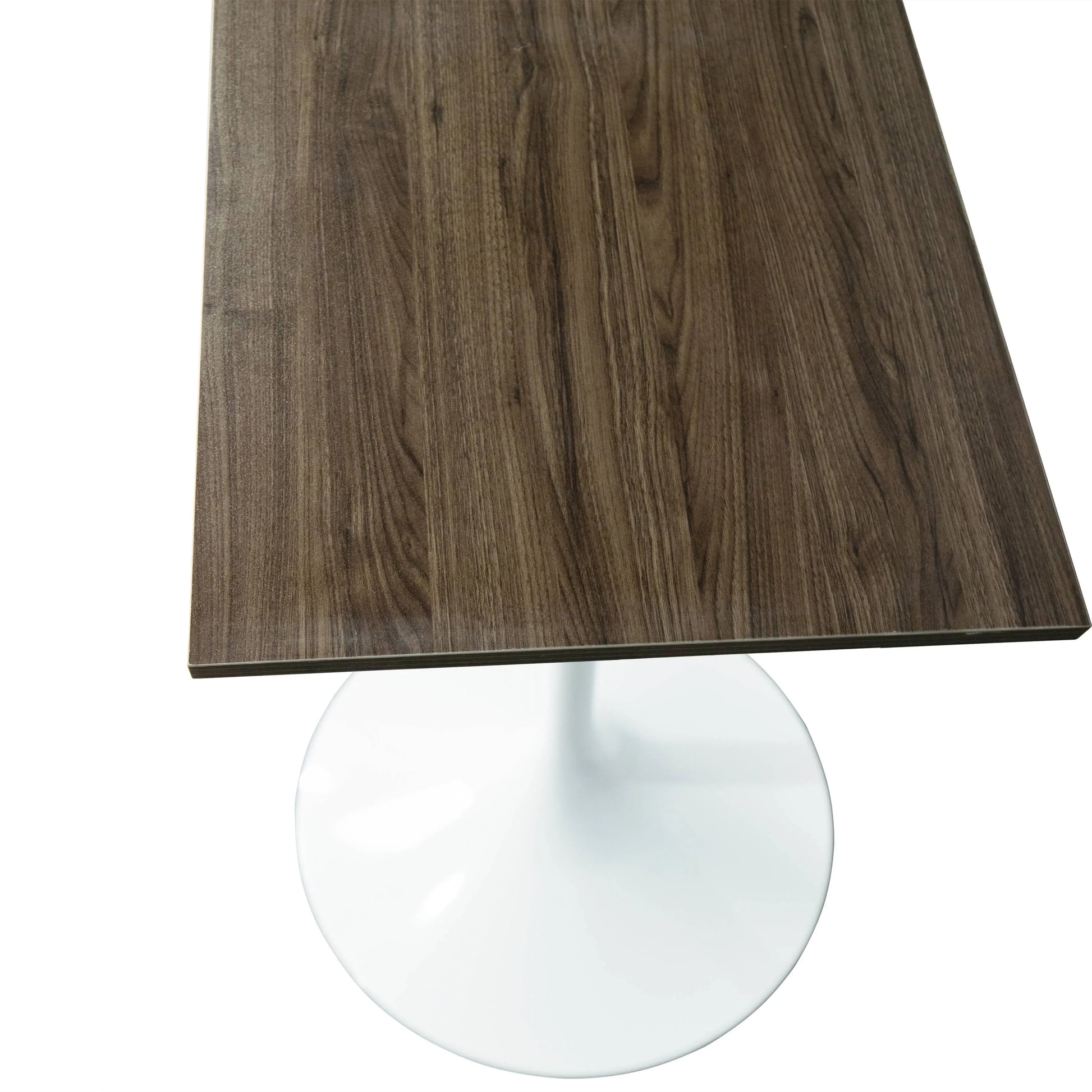 LeisureMod Verve 24" Square Top Bar Height Table, Brushed Gold/Black/White Stainless Steel Base with MDF Table Top - Elax Furniture