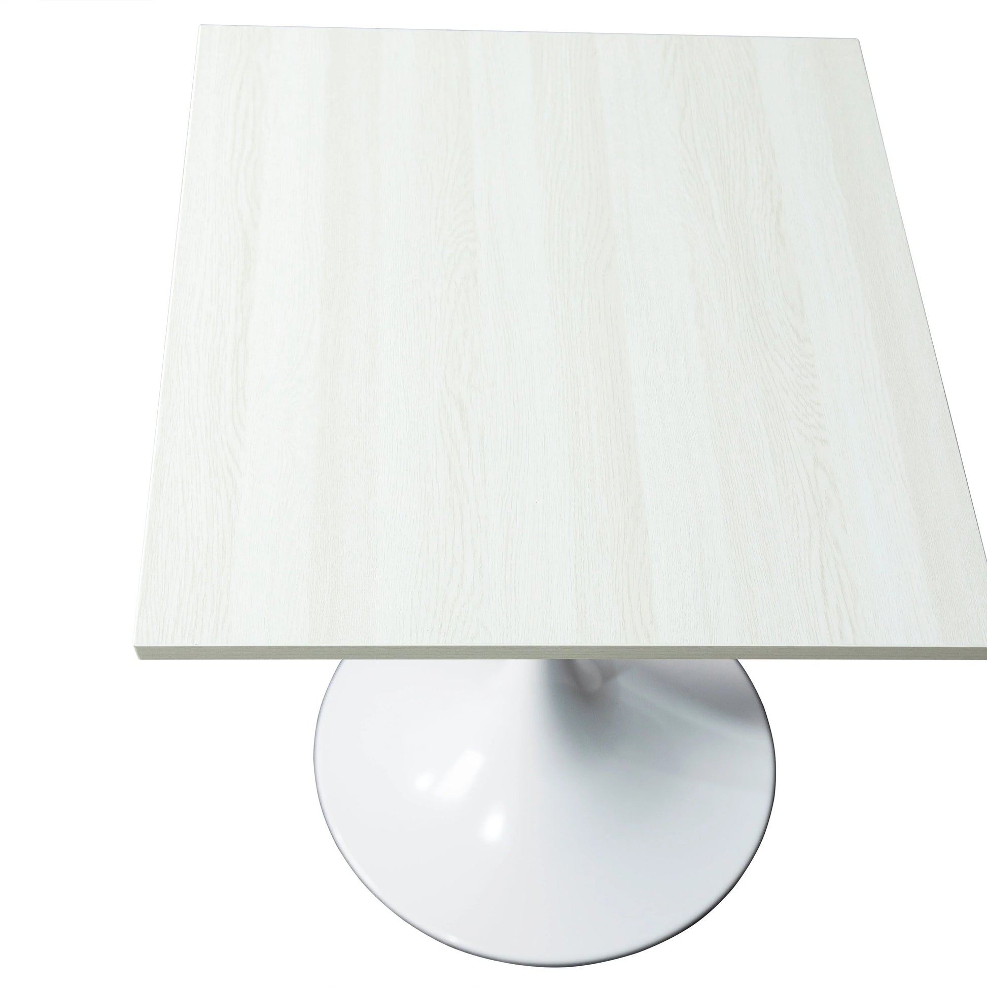 LeisureMod Verve 24" Square Top Bar Height Table, Brushed Gold/Black/White Stainless Steel Base with MDF Table Top - Elax Furniture