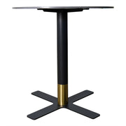 Vail Collection Dining Table Black/Gold X Base With 27"/36" Round BLack Stone Top - Elax Furniture