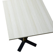 LeisureMod Vail Collection Dining Table Black/Gold X Base With 24" Square MDF Top - Elax Furniture