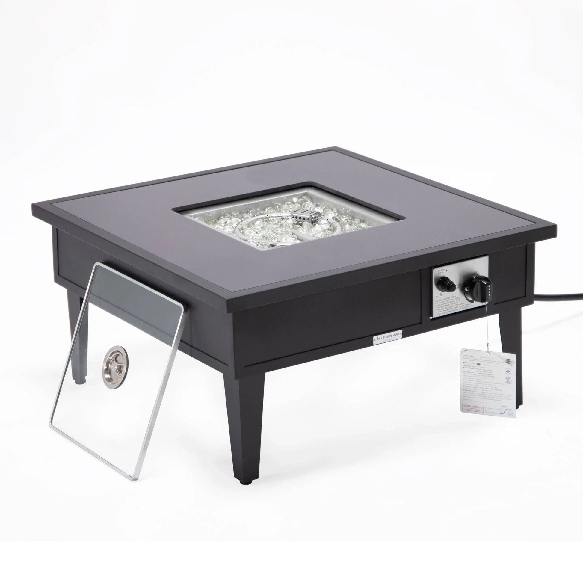 Walbrooke Outdoor Patio Square Fire Pit and Tank Holder - Elax Furniture