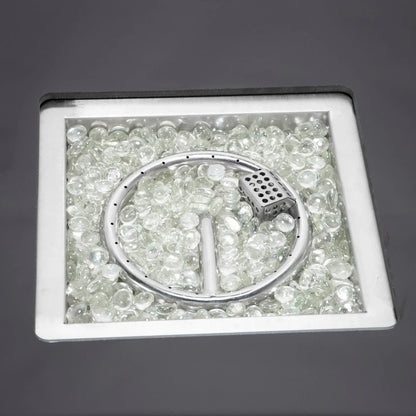 Walbrooke Outdoor Patio Square Fire Pit and Tank Holder - Elax Furniture