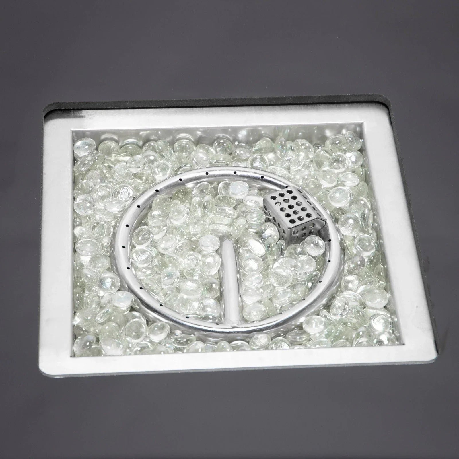 Walbrooke Modern Outdoor Square Fire Pit Table with Powder-Coated Aliuminum Frame - Elax Furniture