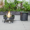 Walbrooke Outdoor Patio Round Fire Pit and Tank Holder