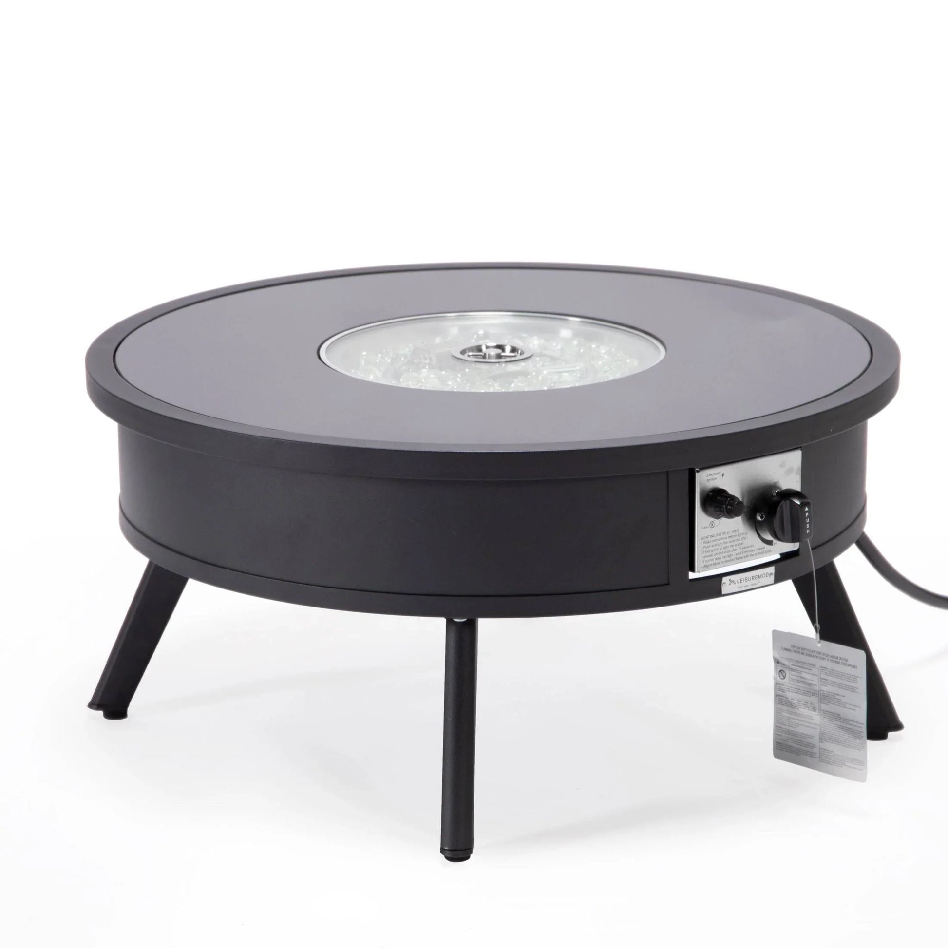 Walbrooke Outdoor Patio Round Fire Pit and Tank Holder - Elax Furniture
