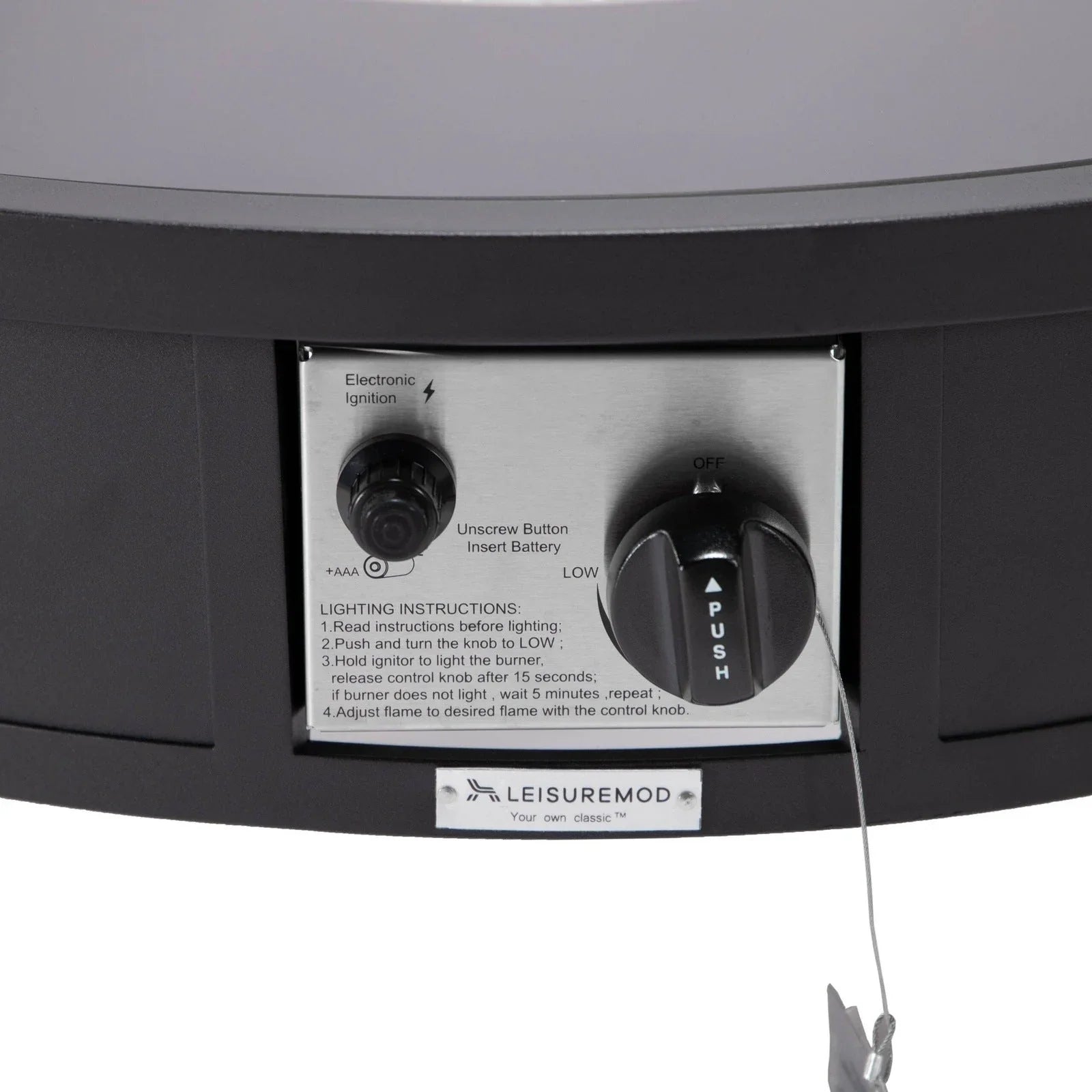 Walbrooke Outdoor Patio Round Fire Pit and Tank Holder - Elax Furniture