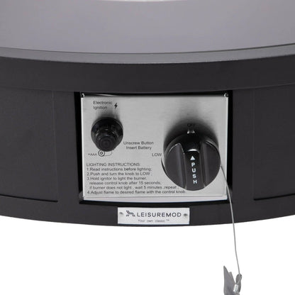 Walbrooke Outdoor Patio Round Fire Pit and Tank Holder - Elax Furniture