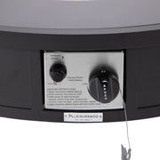 Walbrooke Modern Outdoor Round Fire Pit Table with Powder-Coated Aliuminum Frame - Elax Furniture