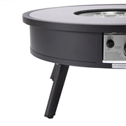 Walbrooke Modern Outdoor Round Fire Pit Table with Powder-Coated Aliuminum Frame - Elax Furniture