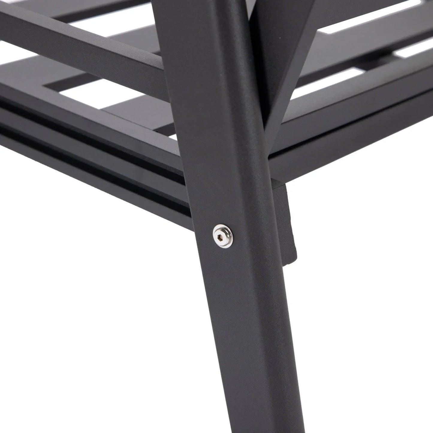 Walbrooke Modern Outdoor Patio Loveseat with Black Aluminum Frame and Removable Cushions - Elax Furniture