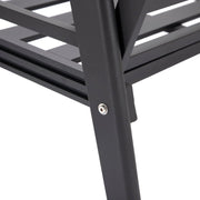Walbrooke Modern Outdoor Patio Loveseat with Black Aluminum Frame and Removable Cushions - Elax Furniture