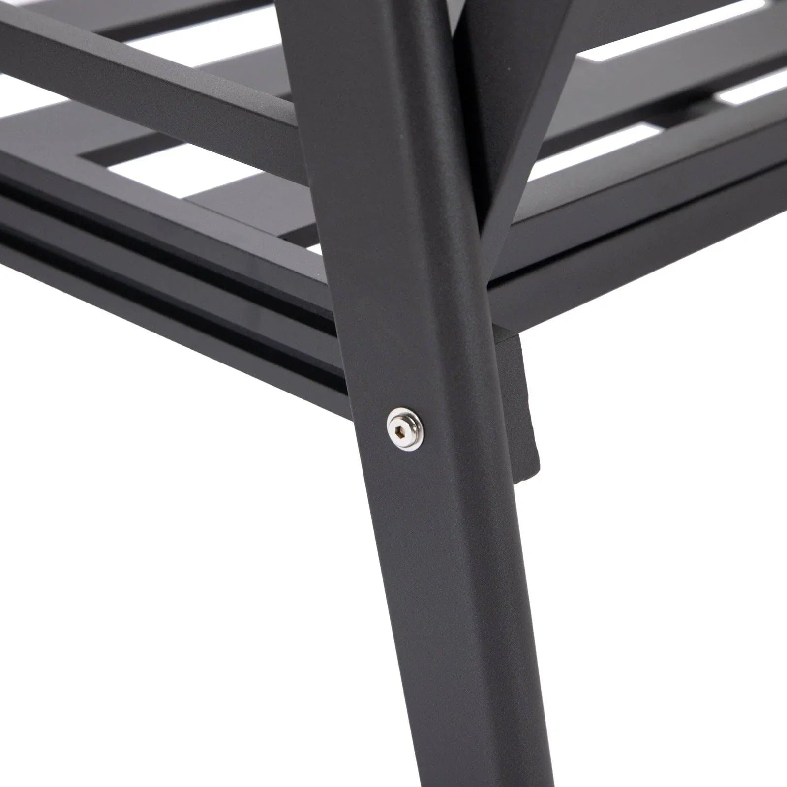 Walbrooke Modern Outdoor Patio Loveseat with Black Aluminum Frame and Removable Cushions - Elax Furniture