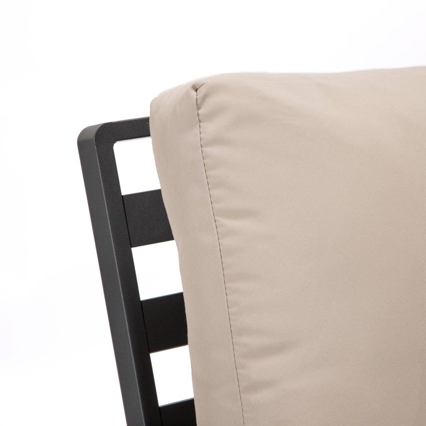 Walbrooke Modern Outdoor Patio Loveseat with Black Aluminum Frame and Removable Cushions - Elax Furniture