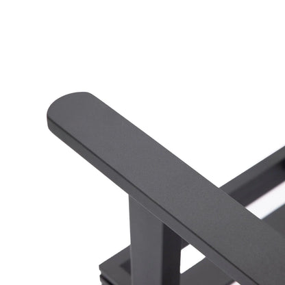 Walbrooke Modern Outdoor Patio Loveseat with Black Aluminum Frame and Removable Cushions - Elax Furniture