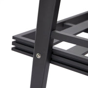 Walbrooke Modern Outdoor Patio Loveseat with Black Aluminum Frame and Removable Cushions - Elax Furniture